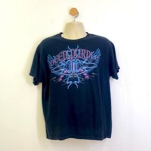 Quail Hollow - Vintage Deep Purple Band Shirt in Black and Purple Size XL